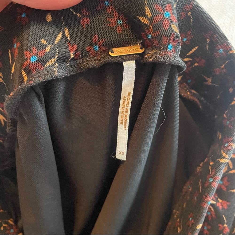 Free People Black Floral Maxi Shirt - Picture 5 of 7
